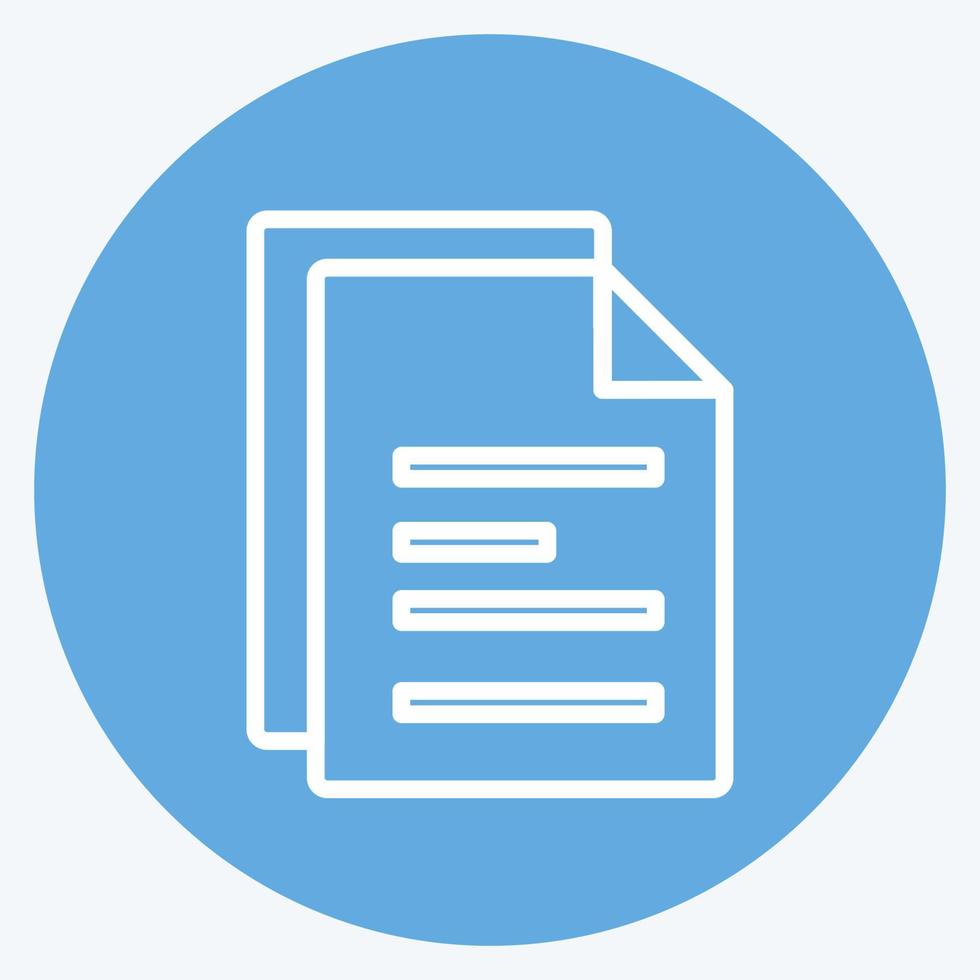 Icon Articles. suitable for Programming symbol. blue eyes style. simple design editable. design template vector. simple symbol illustration vector