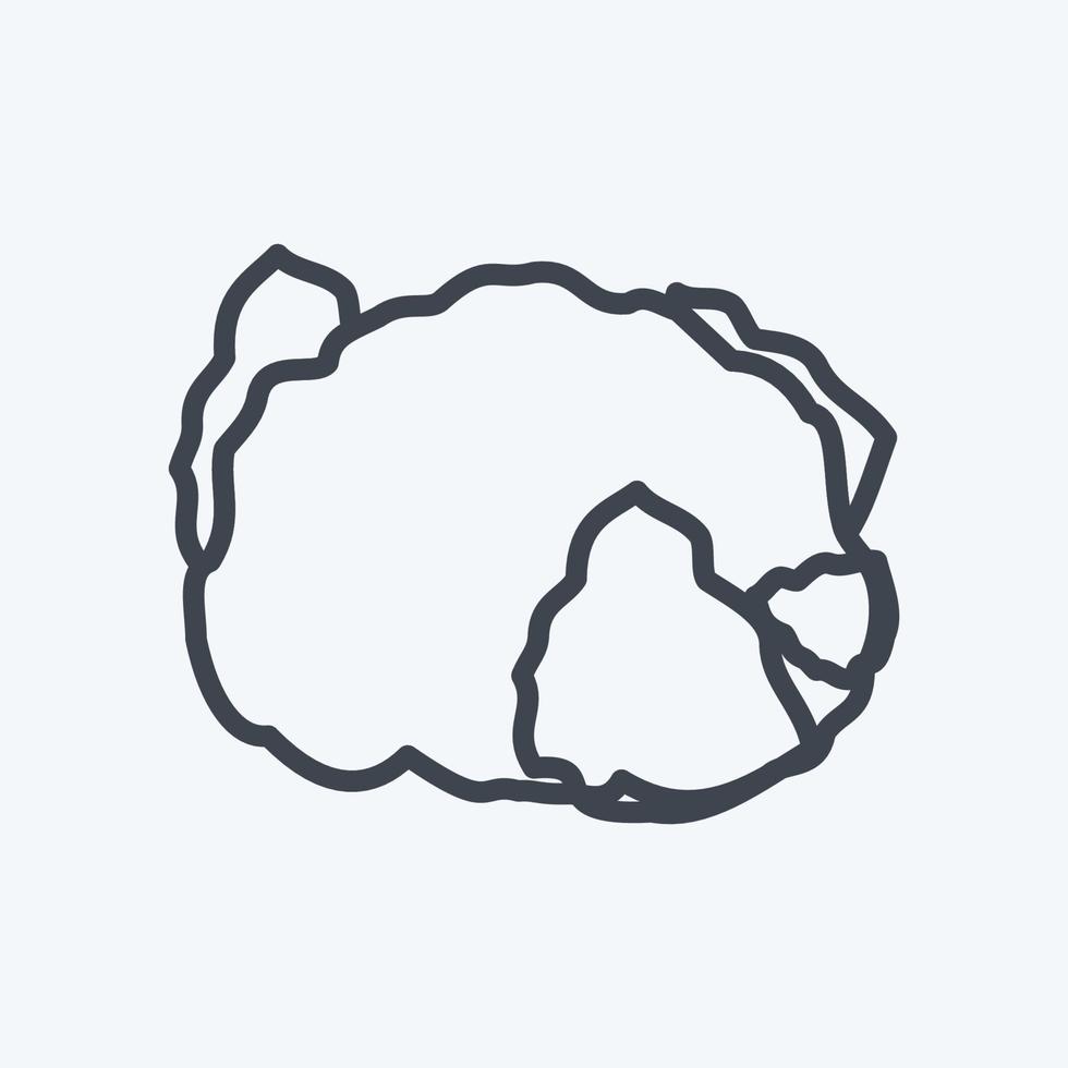 Icon Cauliflower. suitable for Fruits and Vegetables symbol. line style. simple design editable. design template vector. simple symbol illustration vector