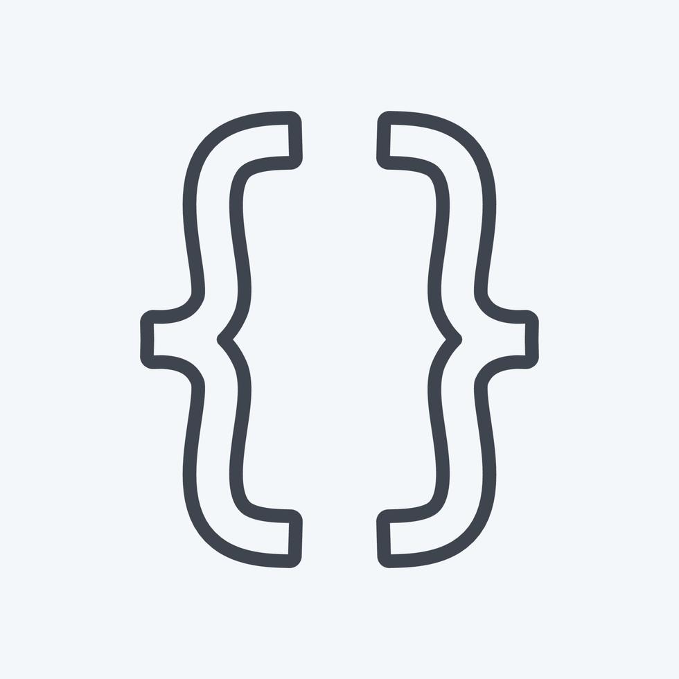 Icon Developer options. suitable for Mobile Apps symbol. line style. simple design editable. design template vector. simple symbol illustration vector