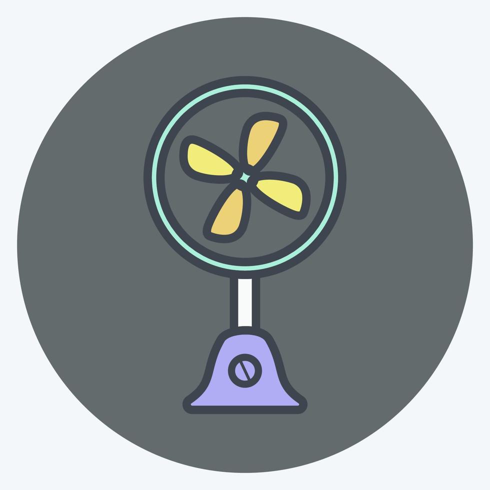 Icon Table Fan. suitable for Home symbol. color mate style. simple design editable. design template vector. simple symbol illustration vector