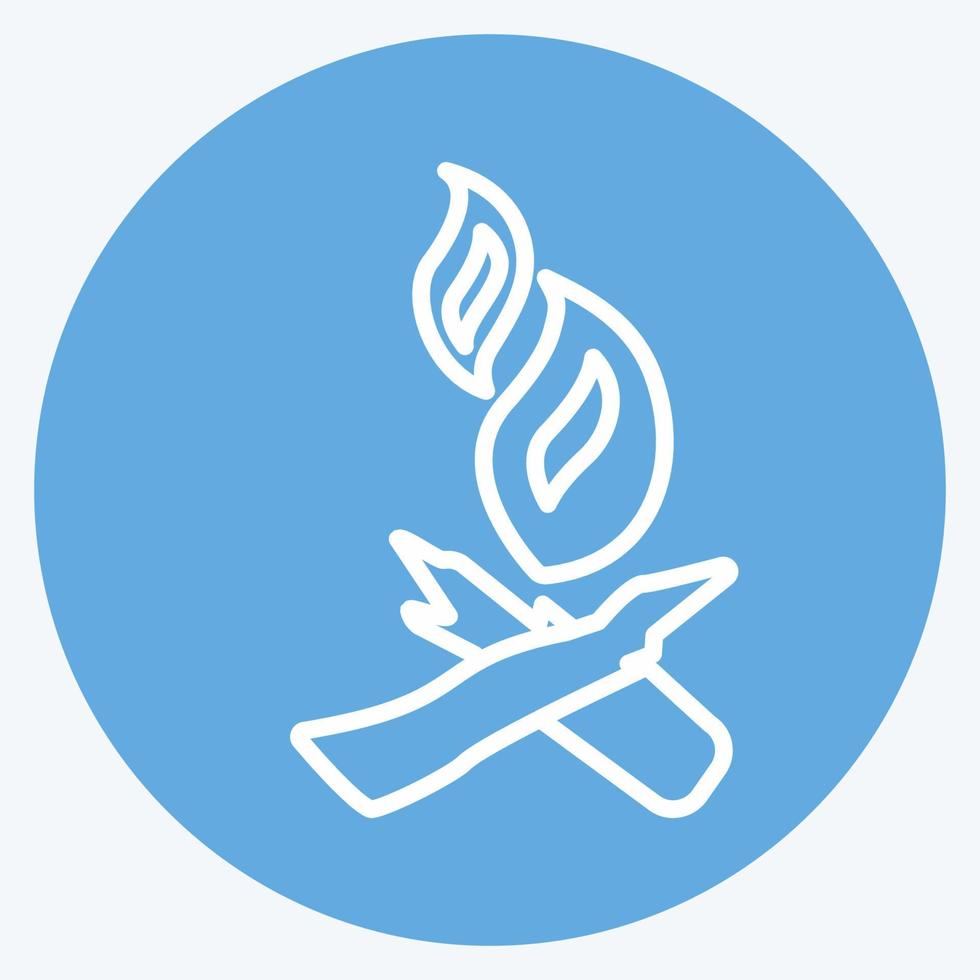 Icon Fire. suitable for Wild West symbol. blue eyes style. simple design editable. design template vector. simple symbol illustration vector