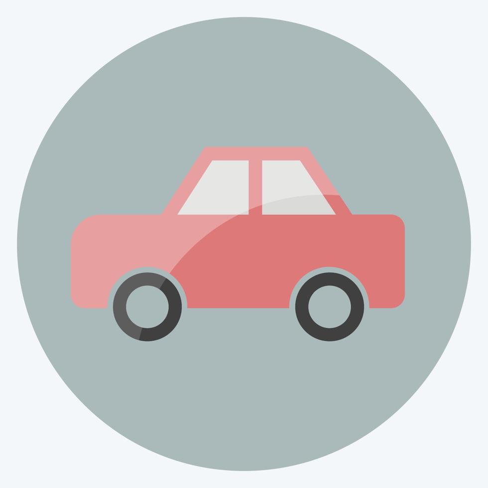 icono de coche de juguete 2. adecuado para símbolo de juguete. estilo plano diseño simple editable. vector de plantilla de diseño. ilustración de símbolo simple