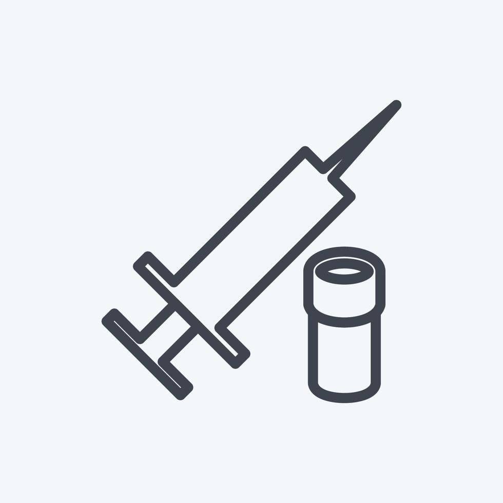 Icon Vaccine. suitable for Community symbol. line style. simple design editable. design template vector. simple symbol illustration vector
