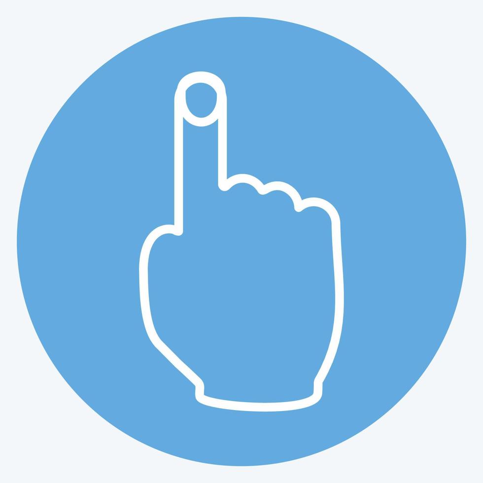 Icon Hand Cursor. suitable for Hand Actions symbol. blue eyes style. simple design editable. design template vector. simple symbol illustration vector
