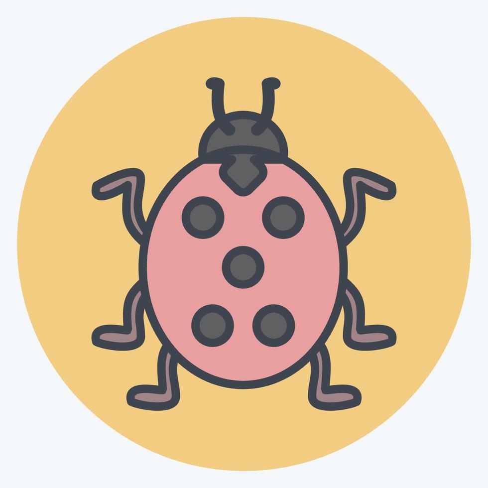 Icon Insect. suitable for garden symbol. color mate style. simple design editable. design template vector. simple symbol illustration vector