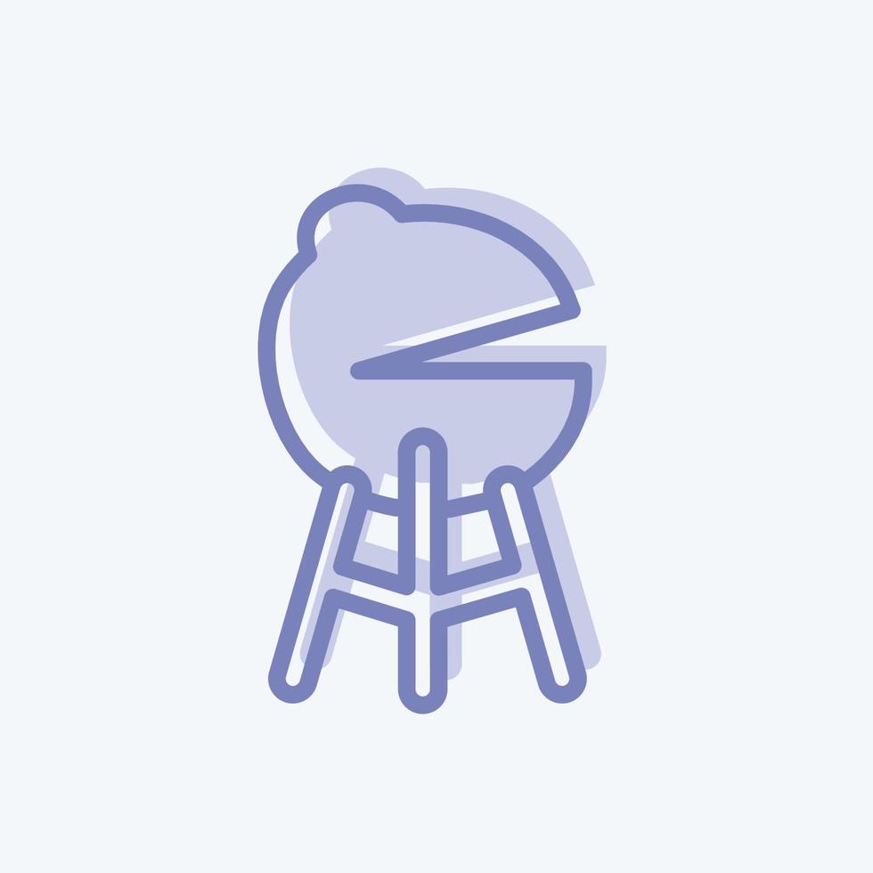 Icon Barbecue. suitable for Spring symbol. two tone style. simple design editable. design template vector. simple symbol illustration vector