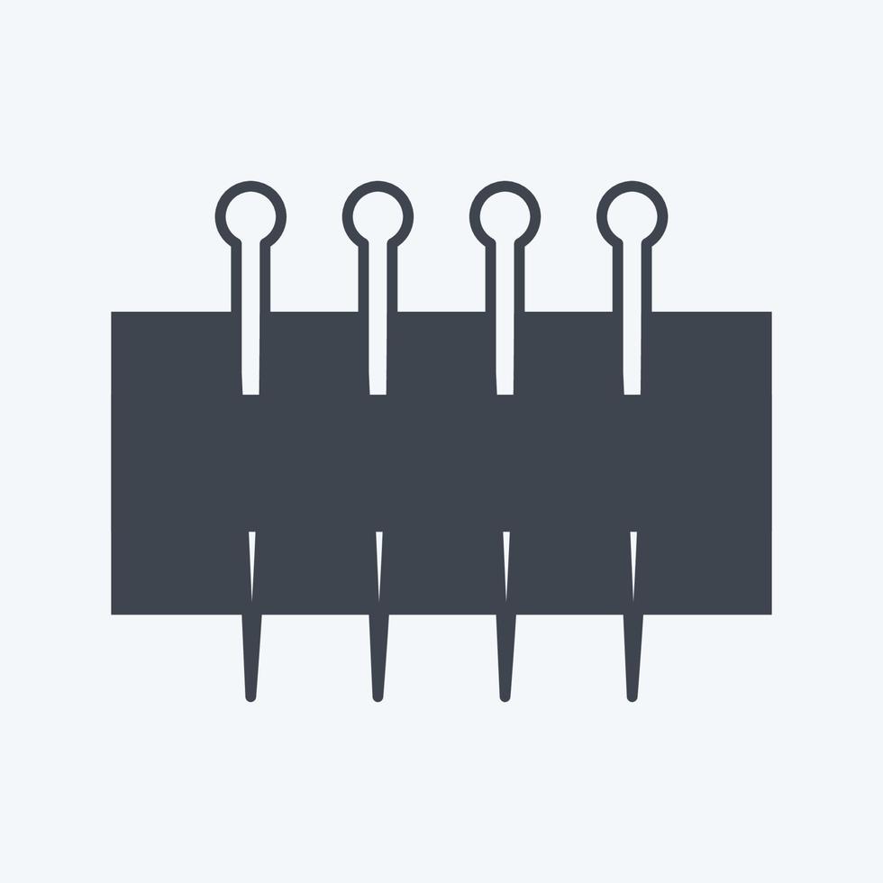 Icon Needles Holder. suitable for Tailor symbol. glyph style. simple design editable. design template vector. simple symbol illustration vector