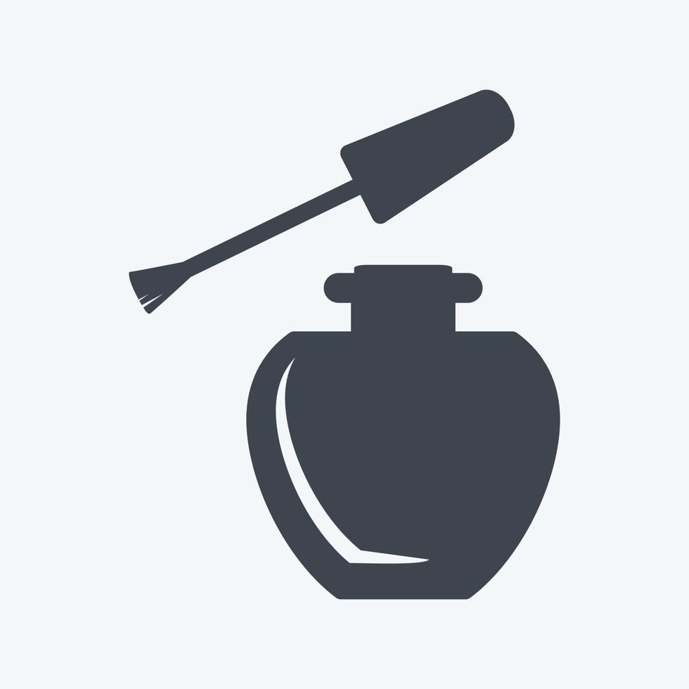 Icon Applying Nailpolish. suitable for beauty care symbol. glyph style. simple design editable. design template vector. simple symbol illustration vector