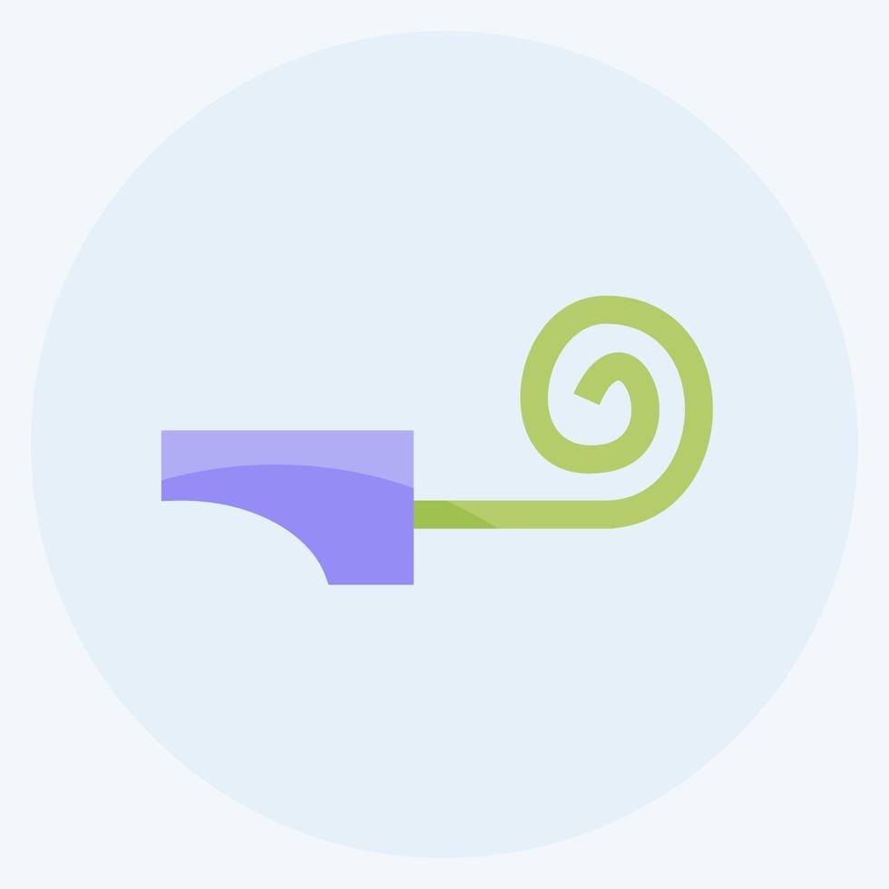 Icon Party Blower. suitable for party symbol. flat style. simple design editable. design template vector. simple symbol illustration vector