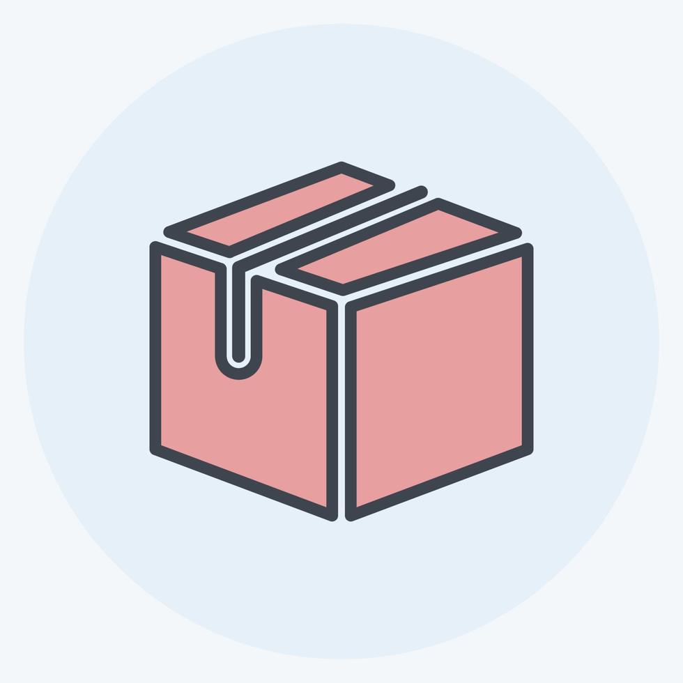 Icon Packaging. suitable for Education symbol. color mate style. simple design editable. design template vector. simple symbol illustration vector