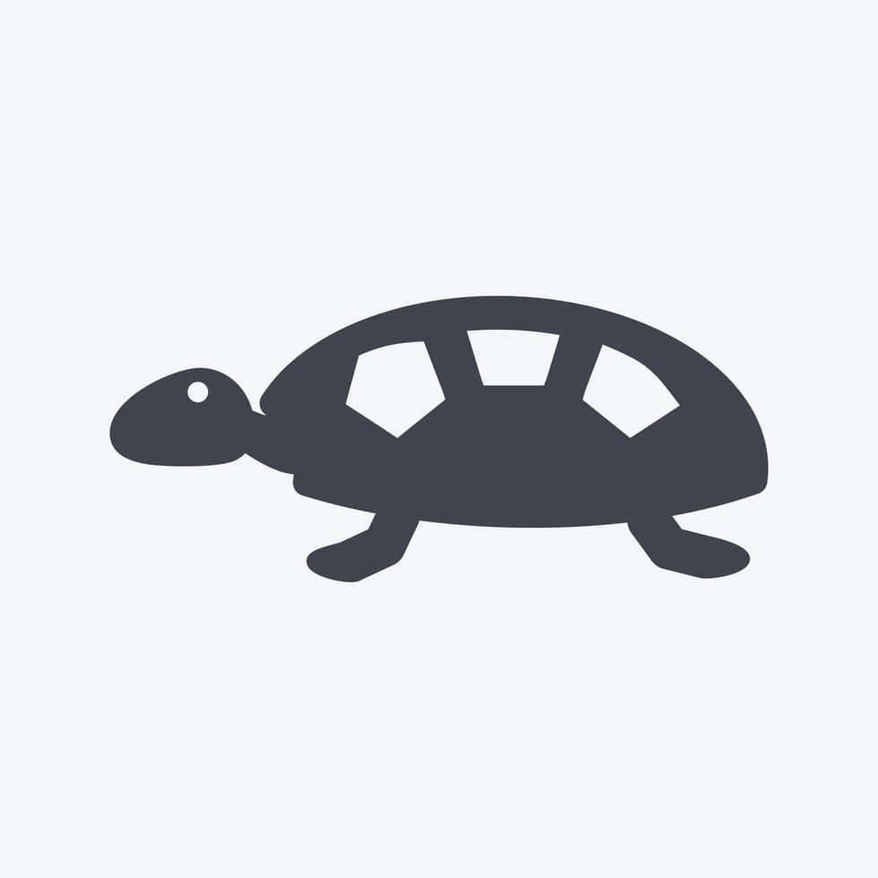 icono de tortuga. adecuado para el símbolo del mar. estilo de glifo. diseño simple editable. vector de plantilla de diseño. ilustración de símbolo simple