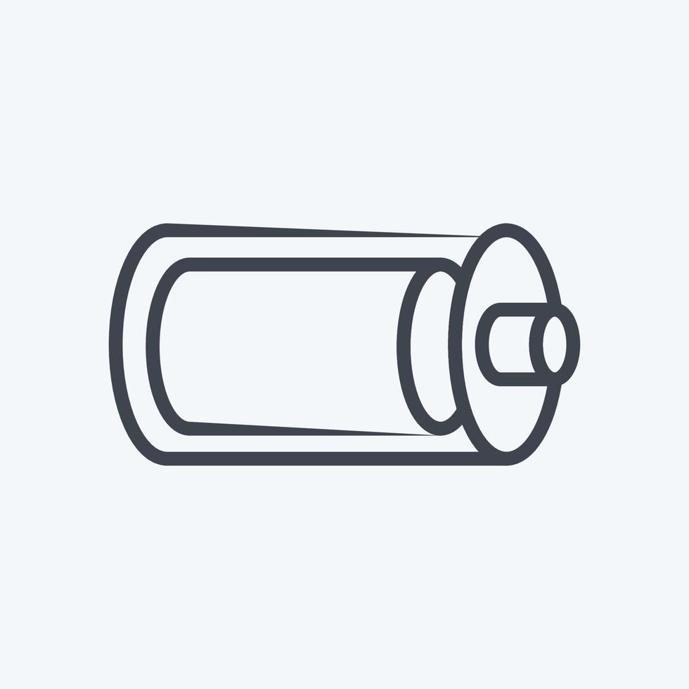 Icon Full Battery. suitable for Web Interface symbol. line style. simple design editable. design template vector. simple symbol illustration vector