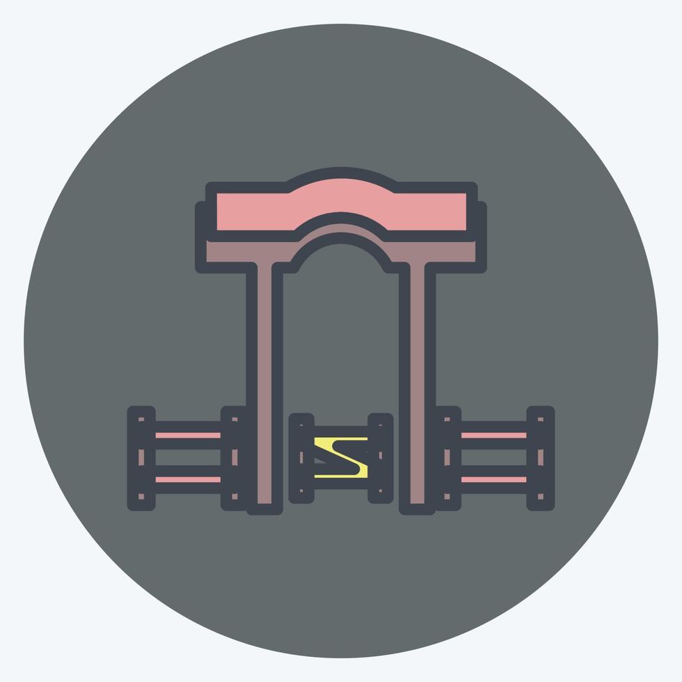 Icon Ranch. suitable for Wild West symbol. color mate style. simple design editable. design template vector. simple symbol illustration vector
