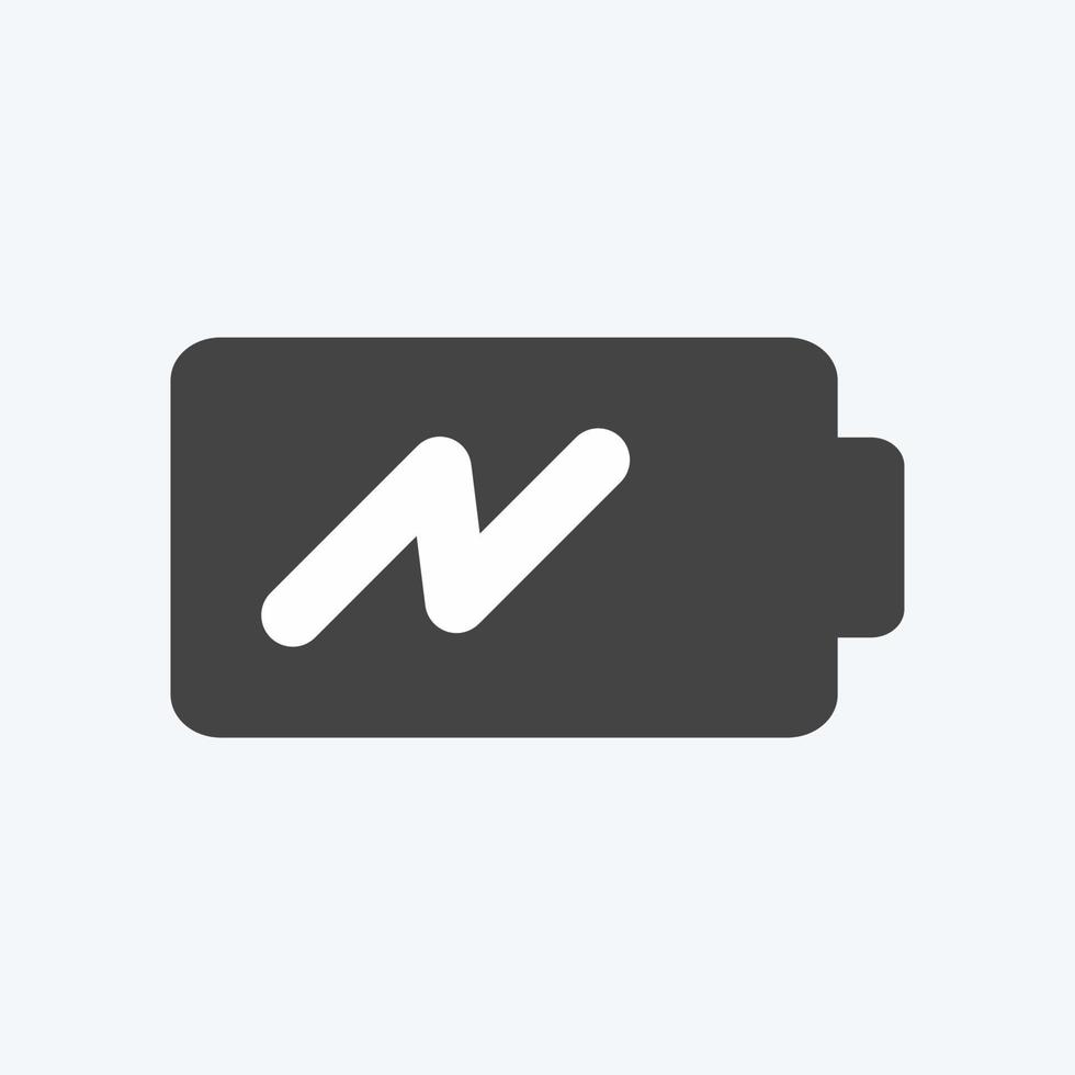 Icon Battery 2. suitable for Mobile Apps symbol. glyph style. simple design editable. design template vector. simple symbol illustration vector