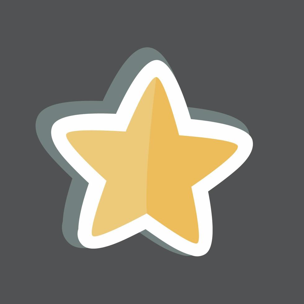 pegatina estrella de mar. adecuado para el símbolo animal. diseño simple editable. vector de plantilla de diseño. ilustración de símbolo simple