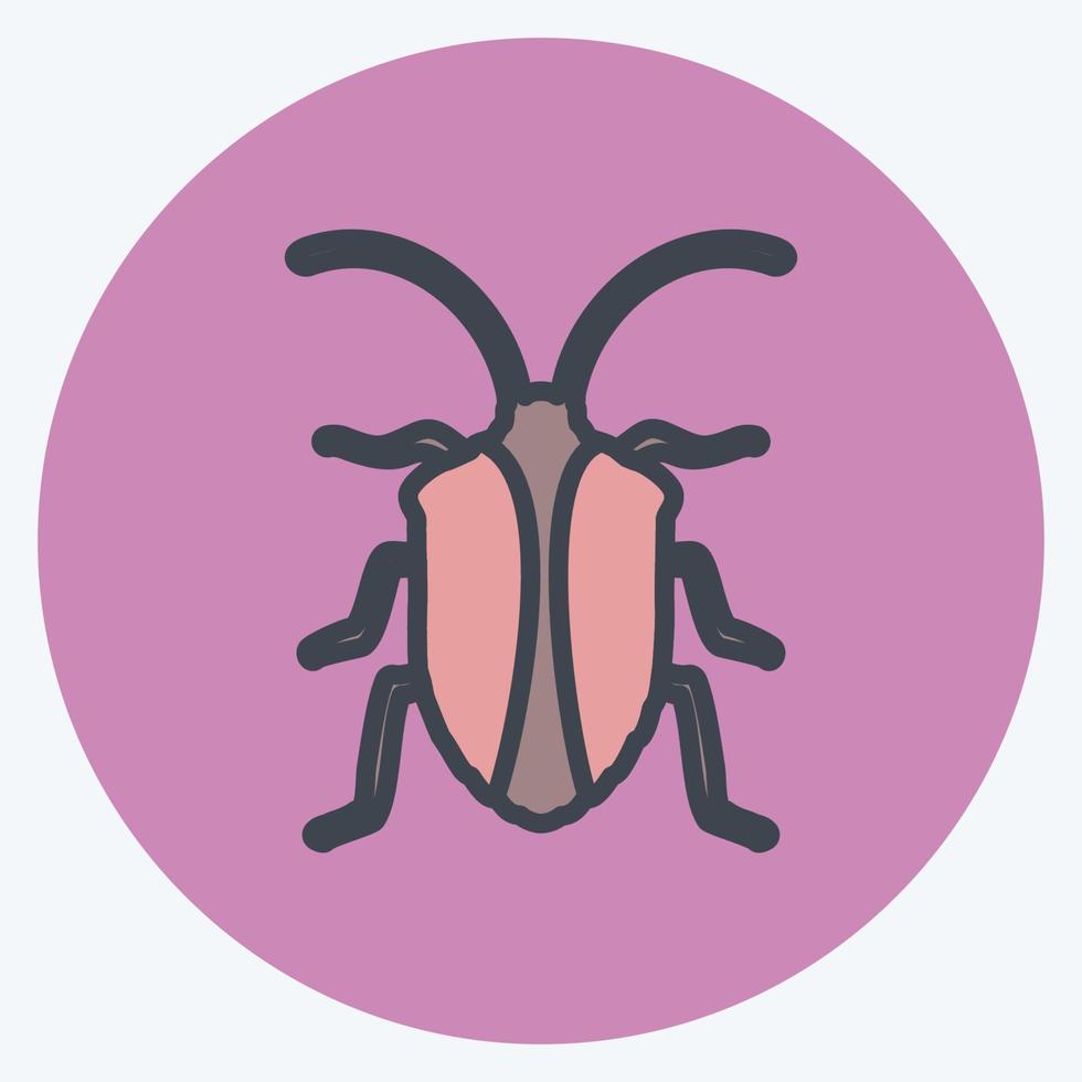 Icon Insect. suitable for Animal symbol. color mate style. simple design editable. design template vector. simple symbol illustration vector