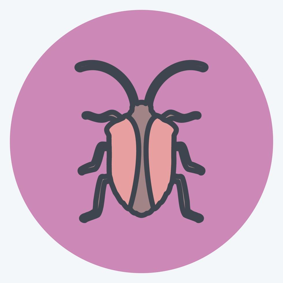 insecto icono. adecuado para el símbolo animal. estilo compañero de color. diseño simple editable. vector de plantilla de diseño. ilustración de símbolo simple