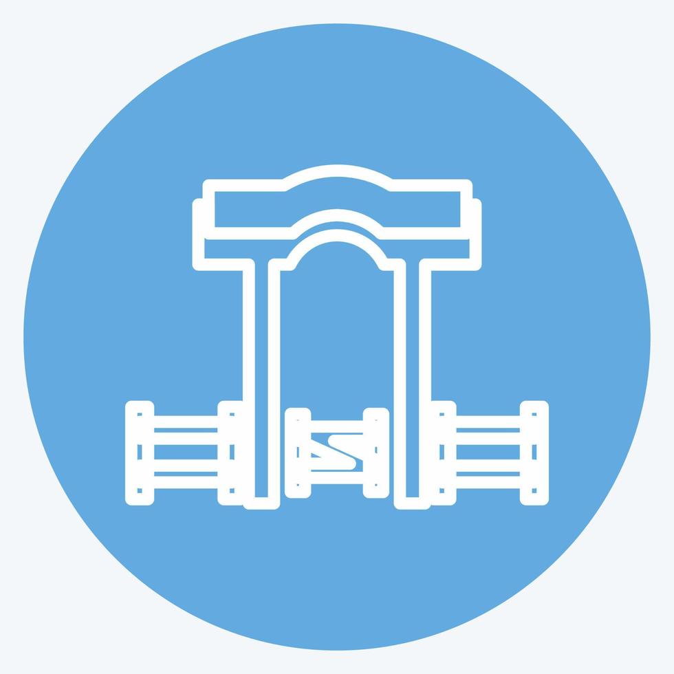 Icon Ranch. suitable for Wild West symbol. blue eyes style. simple design editable. design template vector. simple symbol illustration vector