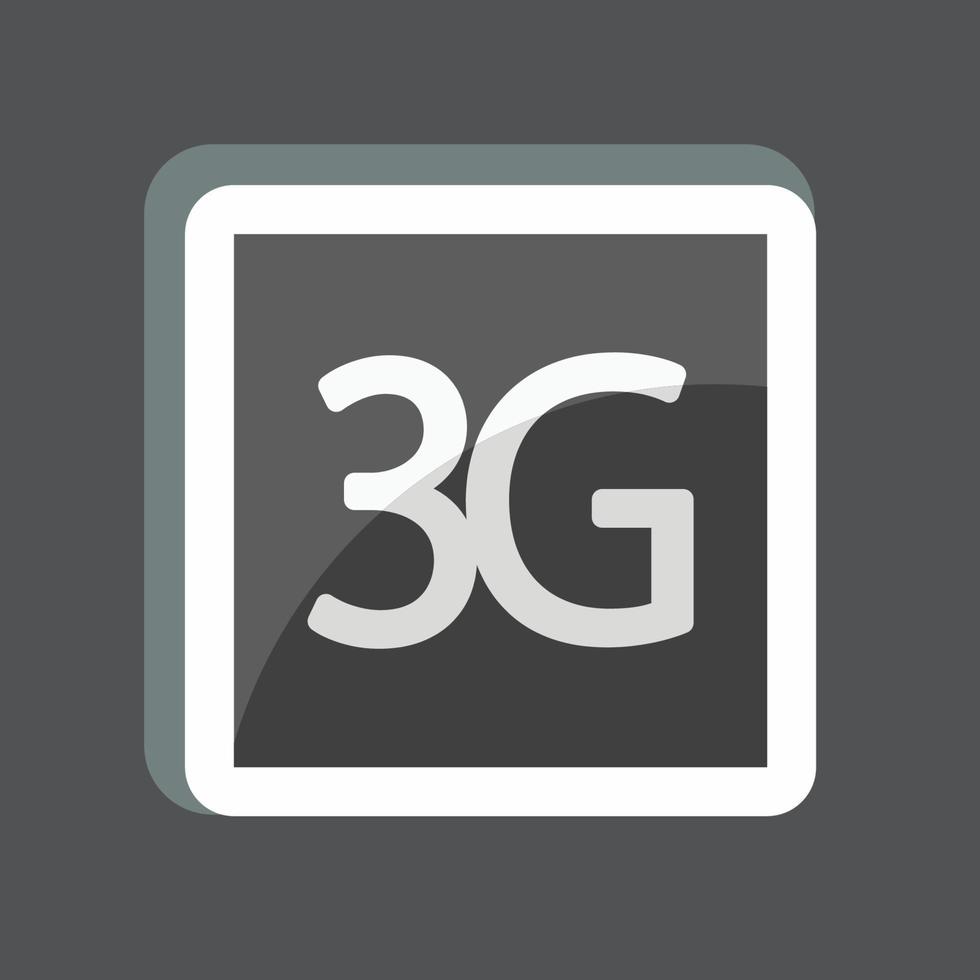 Sticker 3G. suitable for Mobile Apps symbol. simple design editable. design template vector. simple symbol illustration vector