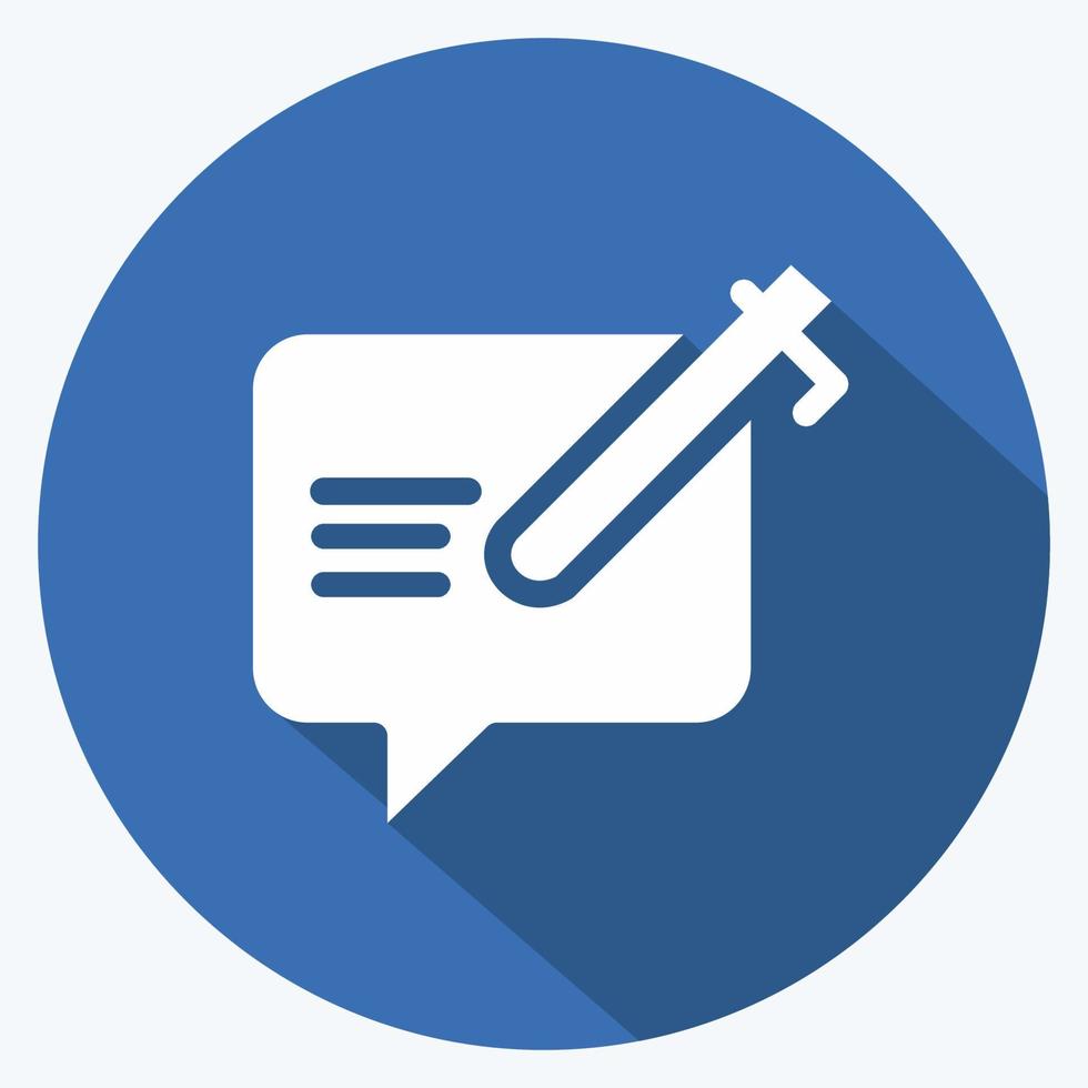 Icon Review. suitable for Feedback symbol. Long Shadow Style. simple design editable. design template vector. simple symbol illustration vector