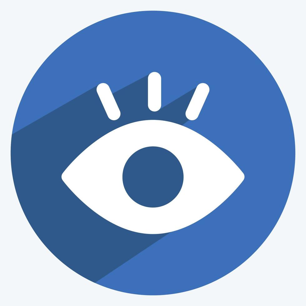 Icon Vision. suitable for digital web symbol. long shadow style. simple design editable. design template vector. simple symbol illustration vector