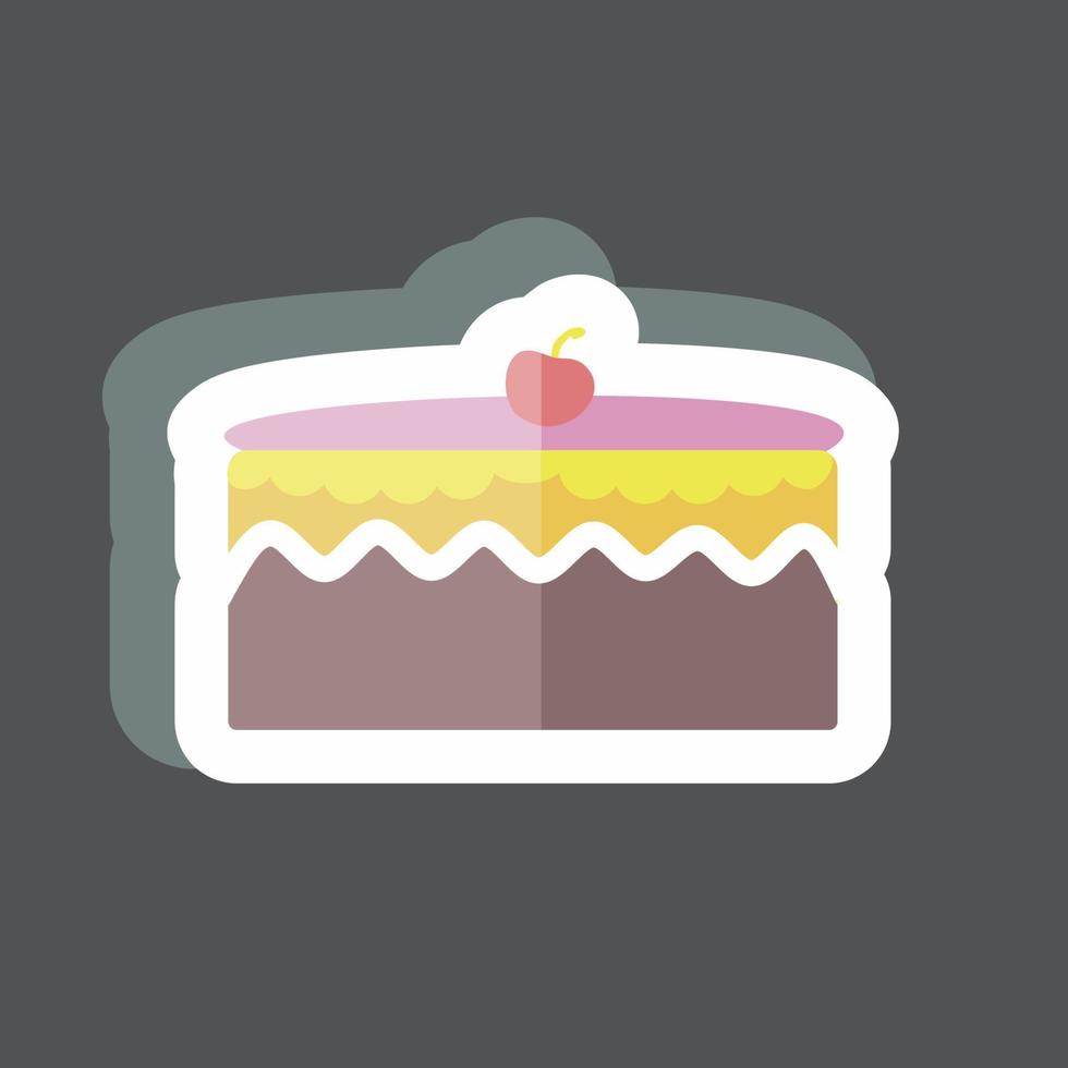 Sticker Cake. suitable for party symbol. simple design editable. design template vector. simple symbol illustration vector