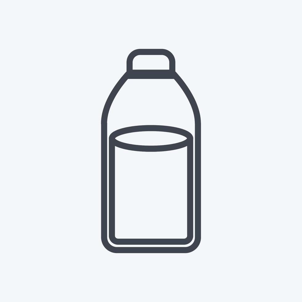 botella de leche de icono. adecuado para el símbolo del jardín. estilo de línea diseño simple editable. vector de plantilla de diseño. ilustración de símbolo simple