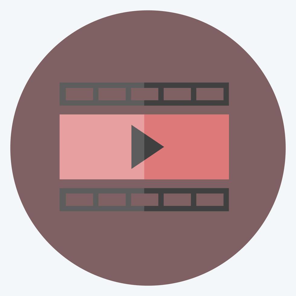 Icon Video and Animation. suitable for IT Services symbol. flat style. simple design editable. design template vector. simple symbol illustration vector