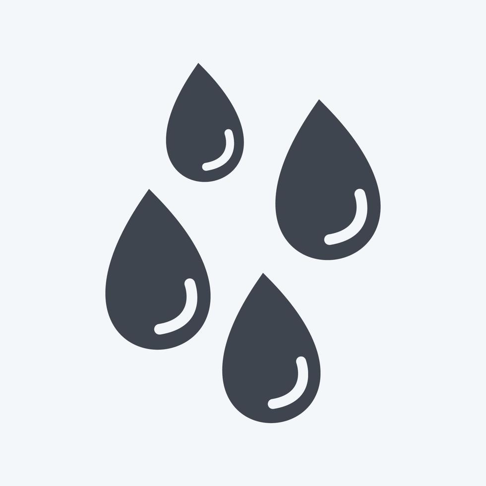 Icon Light Rain. suitable for Spring symbol. glyph style. simple design editable. design template vector. simple symbol illustration vector