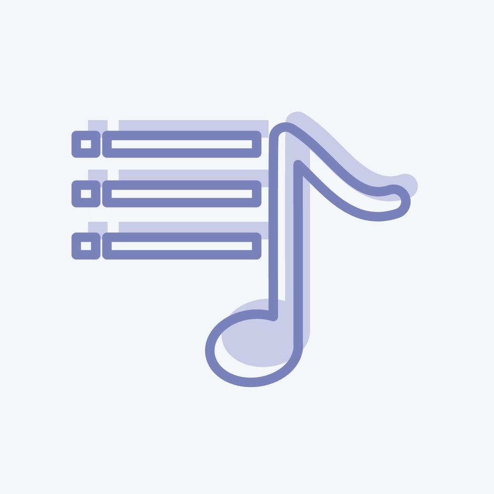 opciones de música de icono. adecuado para el símbolo de la música. estilo de dos tonos. diseño simple editable. vector de plantilla de diseño. ilustración de símbolo simple