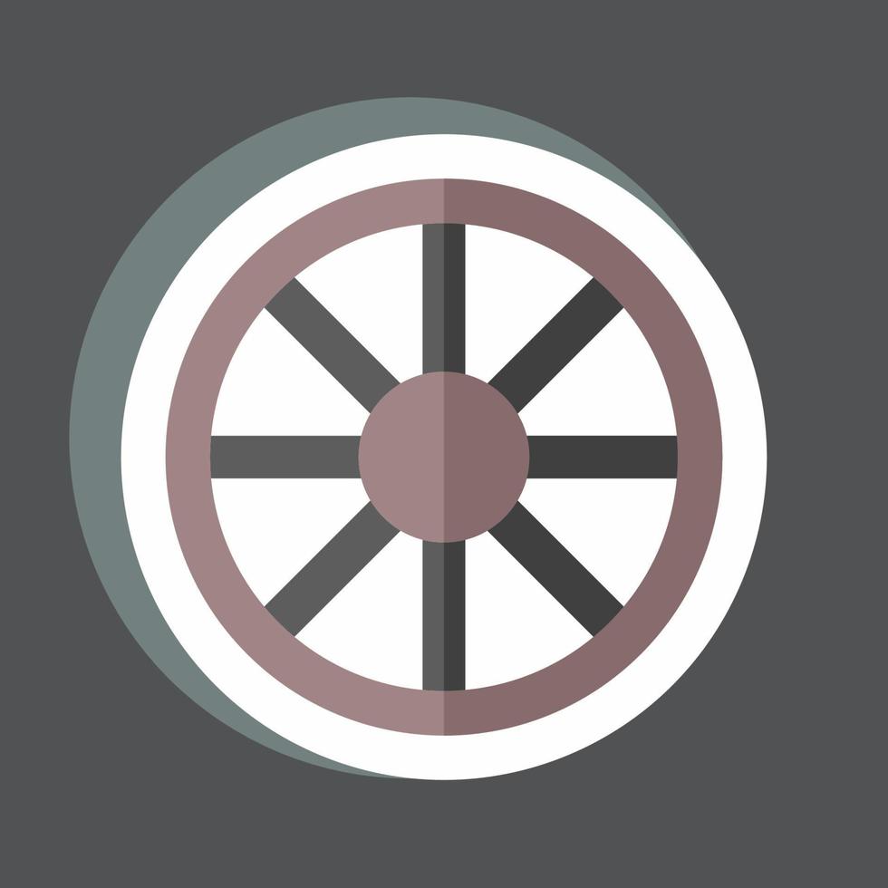 Sticker Wheel. suitable for Garden symbol. simple design editable. design template vector. simple symbol illustration vector