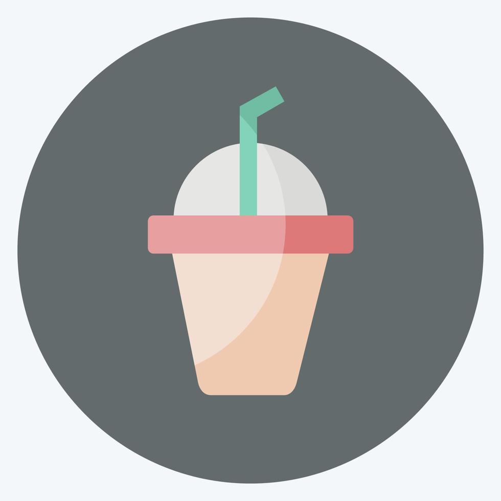 Icon Frozen Frappe. suitable for Drink symbol. flat style. simple design editable. design template vector. simple symbol illustration vector