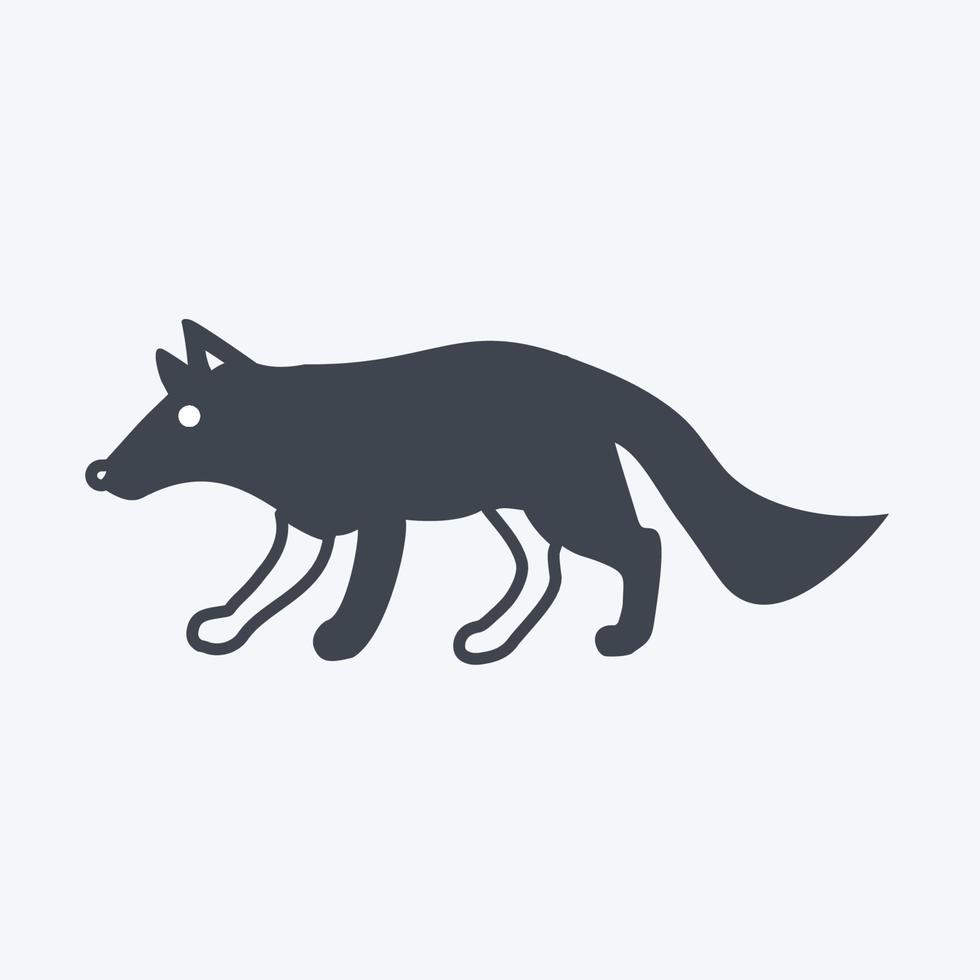 lobo icono. adecuado para el símbolo animal. estilo de glifo. diseño simple editable. vector de plantilla de diseño. ilustración de símbolo simple