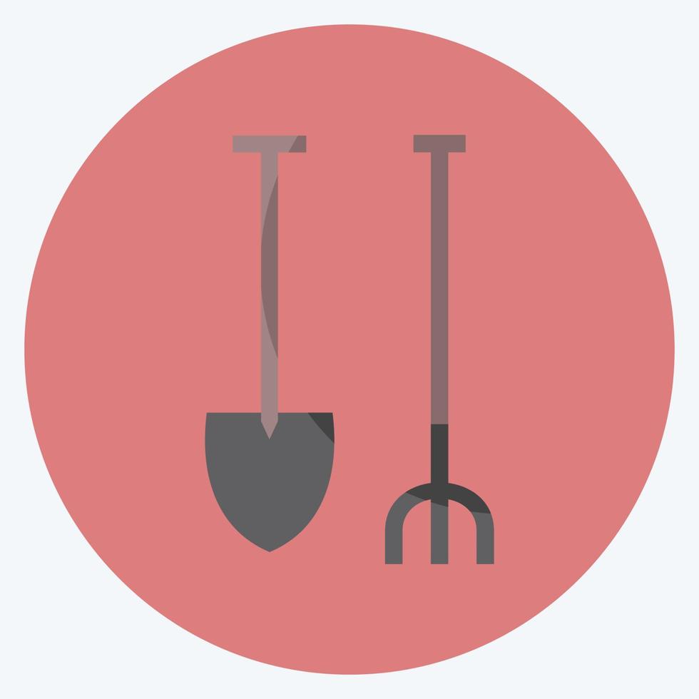 icono de herramientas de jardinería. adecuado para el símbolo del jardín. estilo plano diseño simple editable. vector de plantilla de diseño. ilustración de símbolo simple