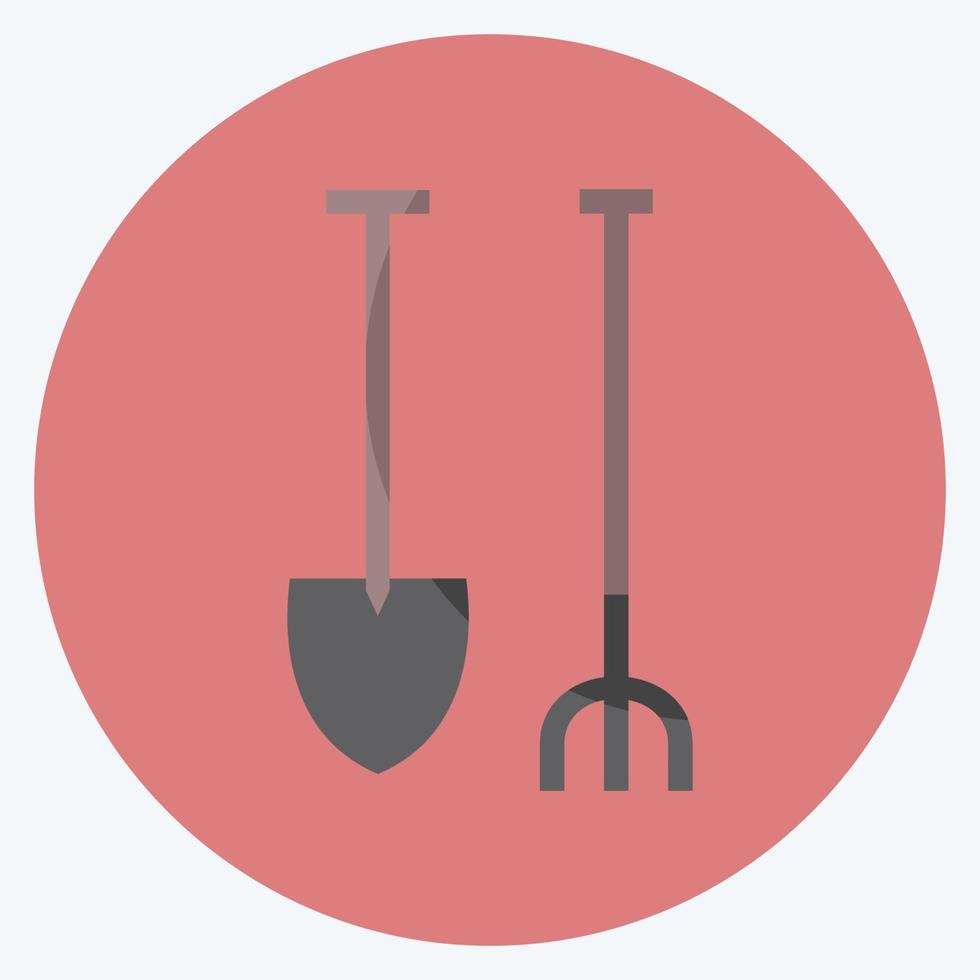 Icon Gardening Tools. suitable for garden symbol. flat style. simple design editable. design template vector. simple symbol illustration vector