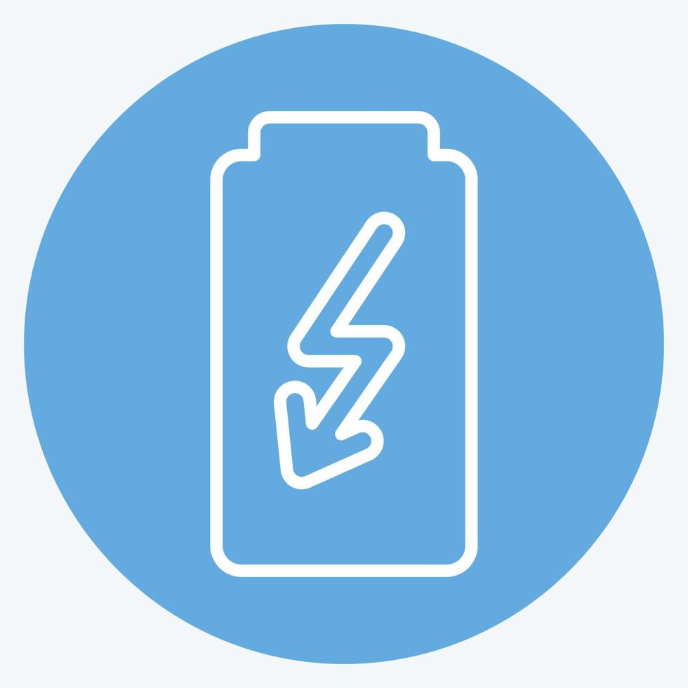Icon Power saving. suitable for Mobile Apps symbol. blue eyes style. simple design editable. design template vector. simple symbol illustration vector