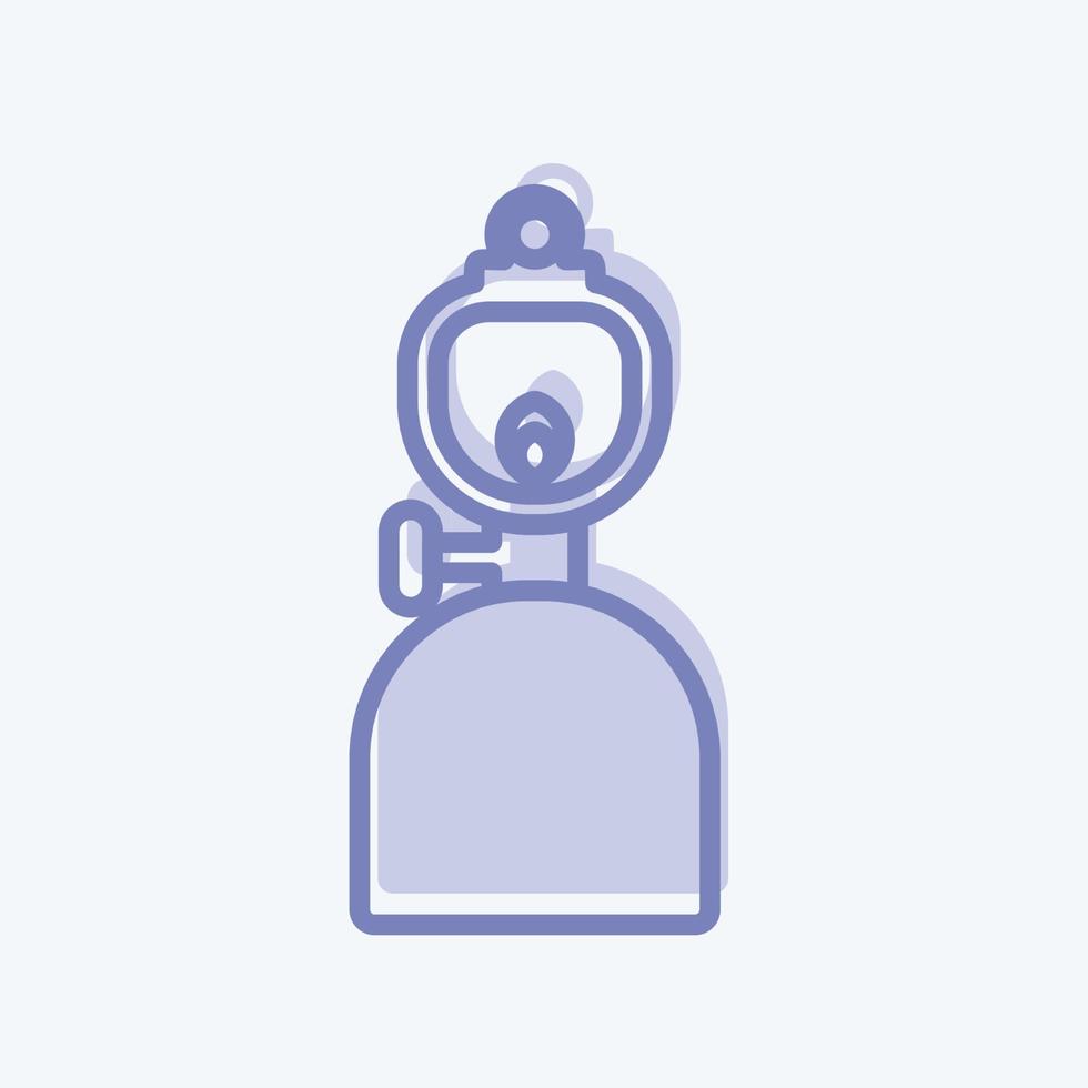 Icon Gas Lamp. suitable for Sea symbol. two tone style. simple design editable. design template vector. simple symbol illustration vector