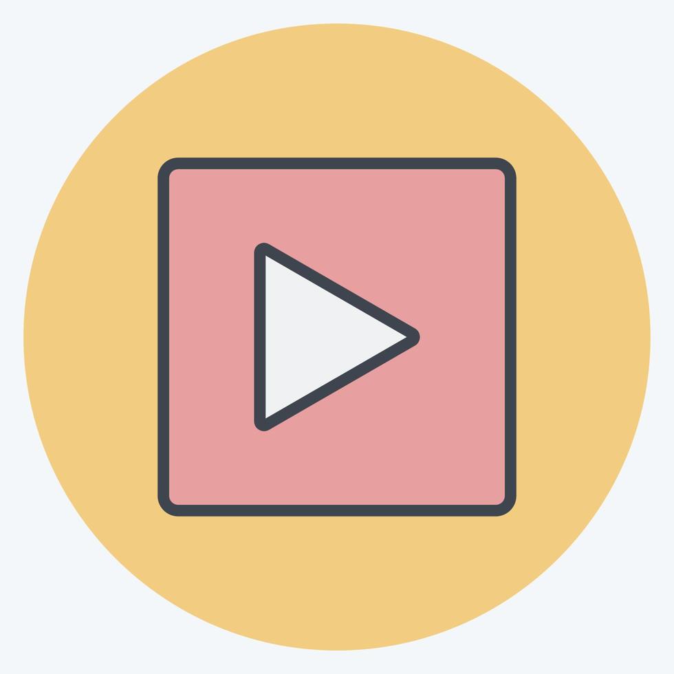 Icon Slideshow. suitable for Photo Editing symbol. color mate style. simple design editable. design template vector. simple symbol illustration vector