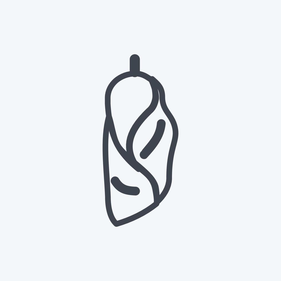 Icon Cocoon. suitable for Animal symbol. line style. simple design editable. design template vector. simple symbol illustration vector