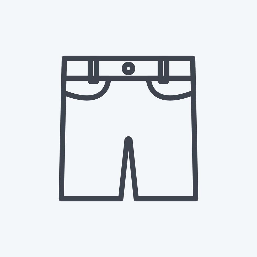 Icon Shorts. suitable for men accessories symbol. line style. simple design editable. design template vector. simple symbol illustration vector