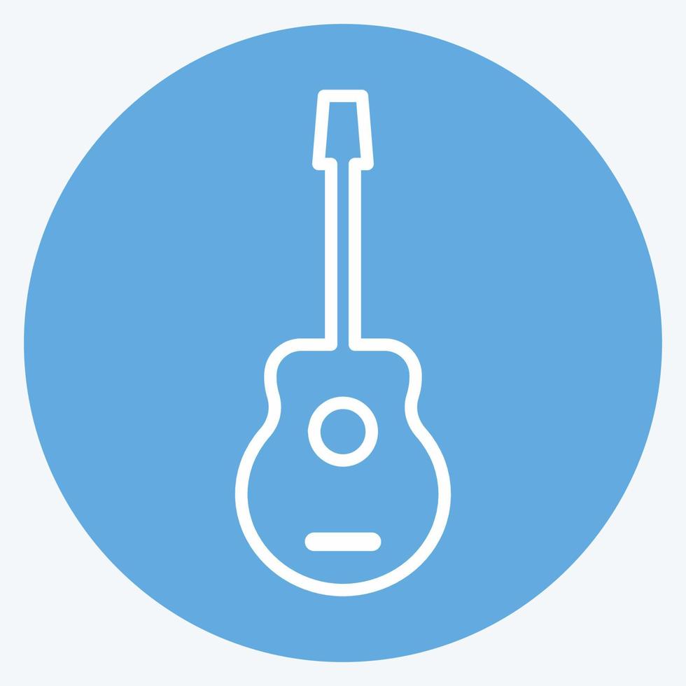 Icon Guitar. suitable for Toy symbol. blue eyes style. simple design editable. design template vector. simple symbol illustration vector