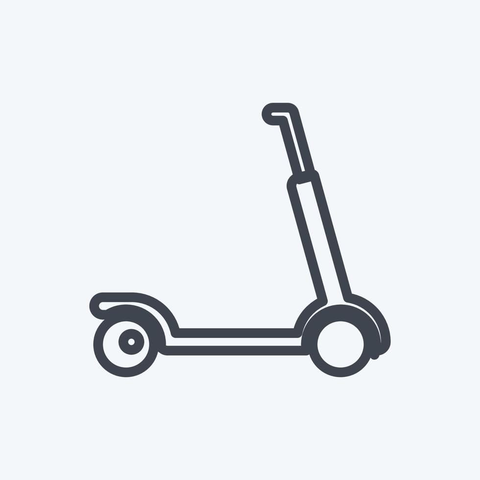 Icon Scootie. suitable for Toy symbol. line style. simple design editable. design template vector. simple symbol illustration vector