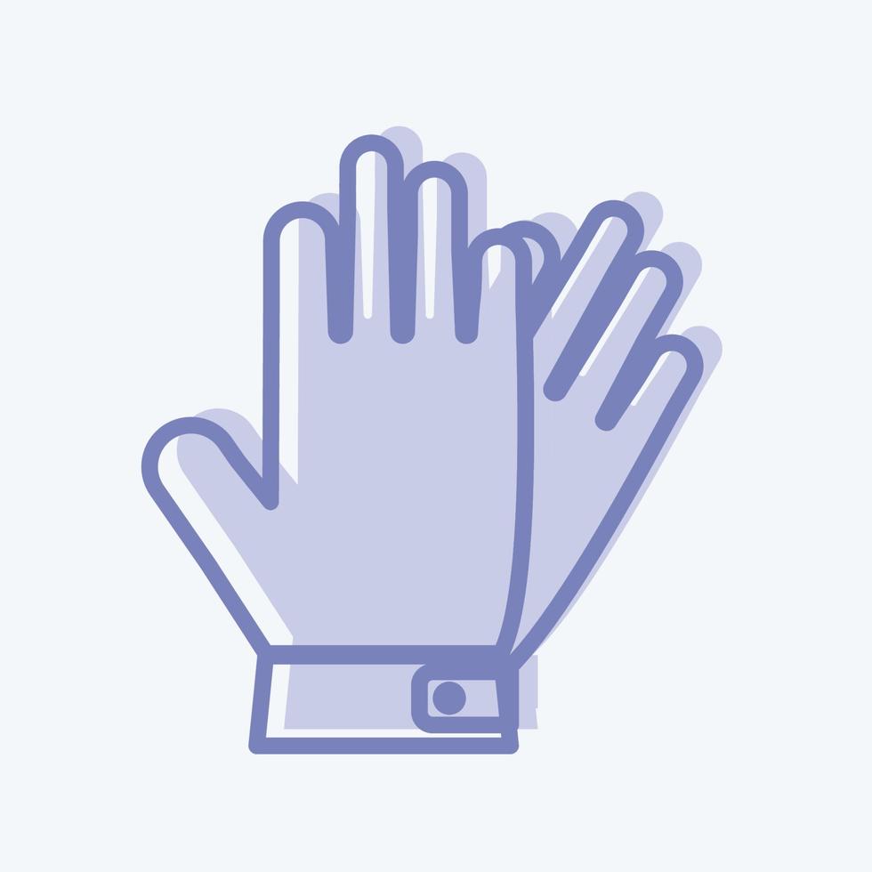 guantes de cuero icono. adecuado para el símbolo de accesorios masculinos. estilo de dos tonos. diseño simple editable. vector de plantilla de diseño. ilustración de símbolo simple
