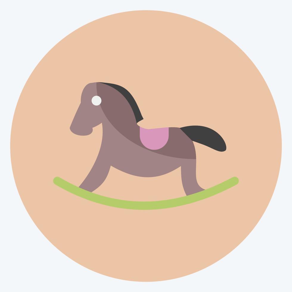 Icon Horse. suitable for Baby symbol. flat style. simple design editable. design template vector. simple symbol illustration vector