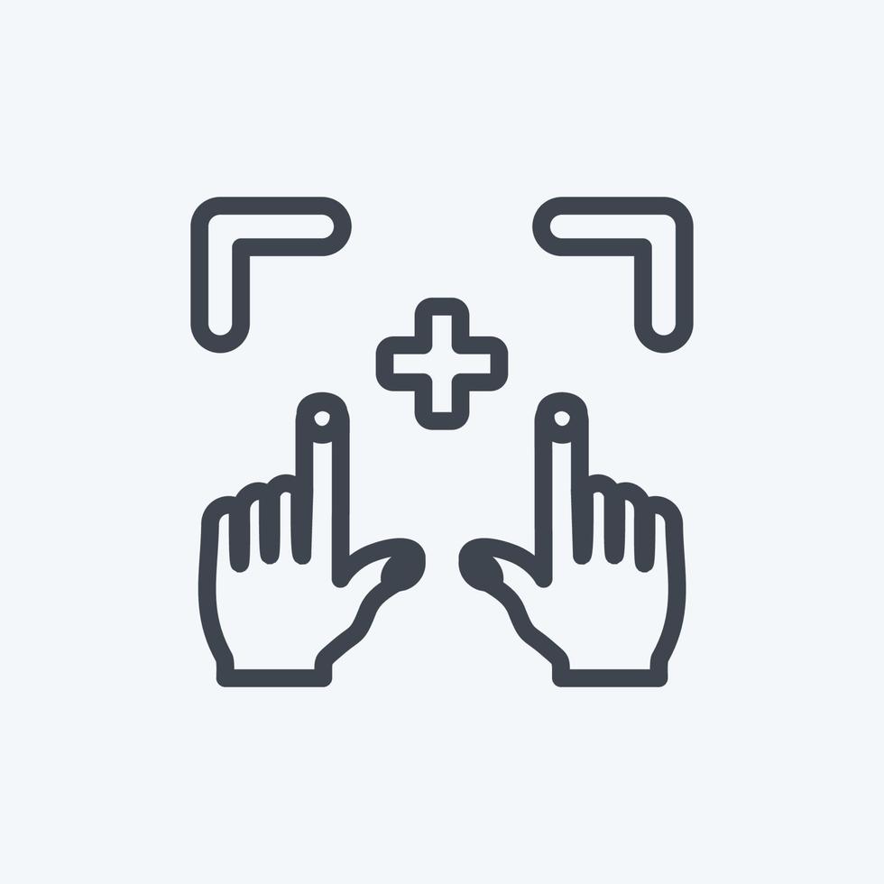 Icon Picture Action. suitable for Hand Actions symbol. line style. simple design editable. design template vector. simple symbol illustration vector