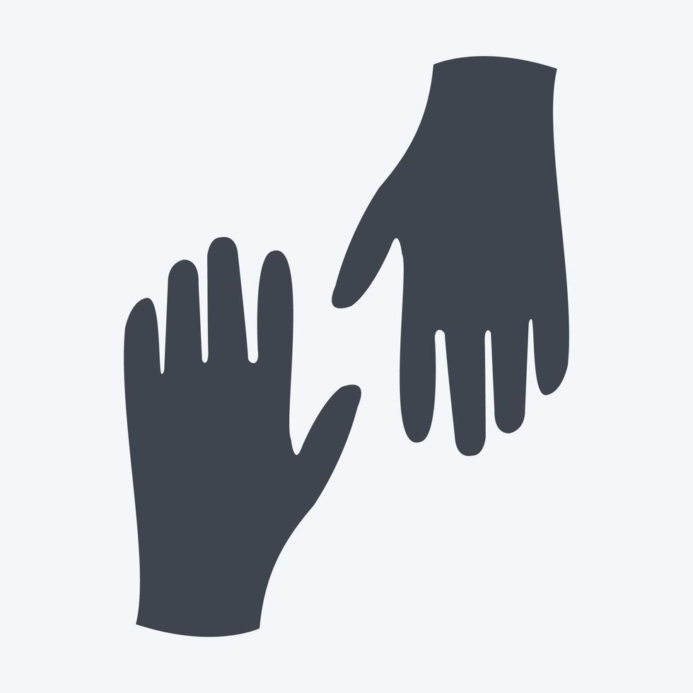 Icon Gloves. suitable for Spring symbol. glyph style. simple design editable. design template vector. simple symbol illustration vector