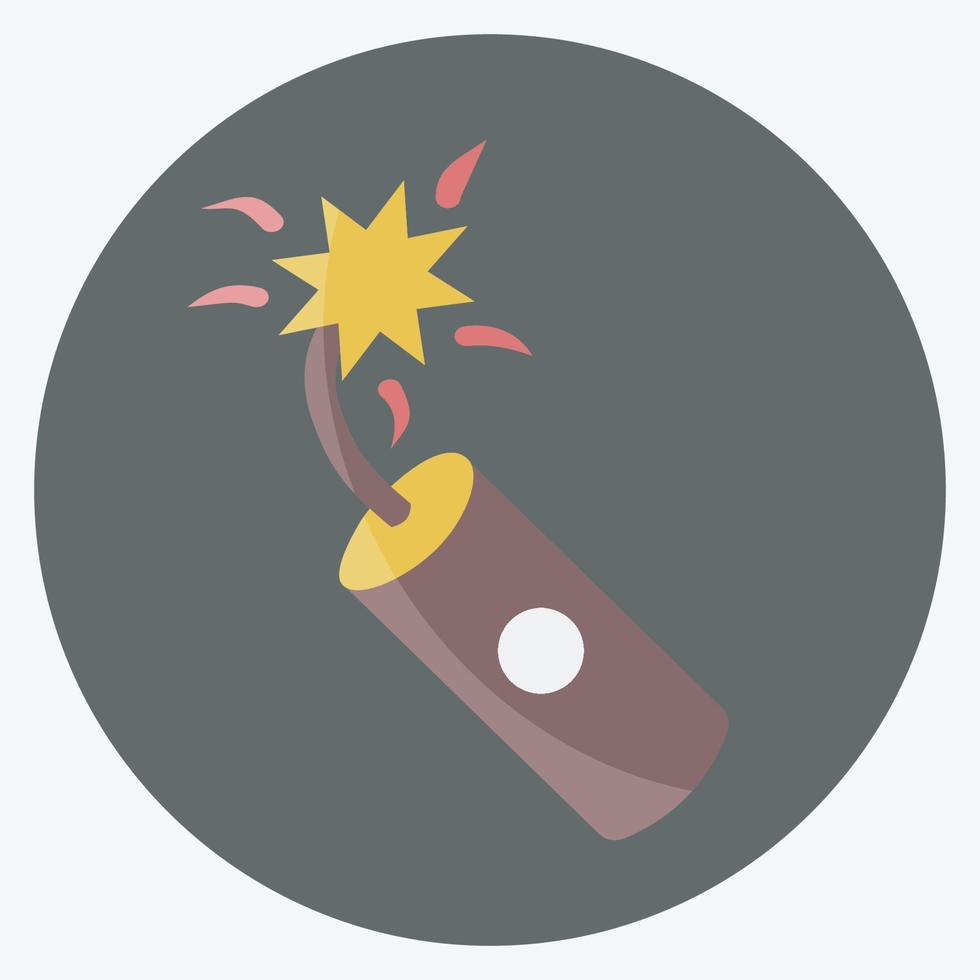 Icon Single Dynamite. suitable for Wild West symbol. flat style. simple design editable. design template vector. simple symbol illustration vector