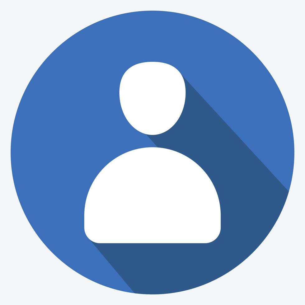 Icon Contacts. suitable for Mobile Apps symbol. long shadow style. simple design editable. design template vector. simple symbol illustration vector