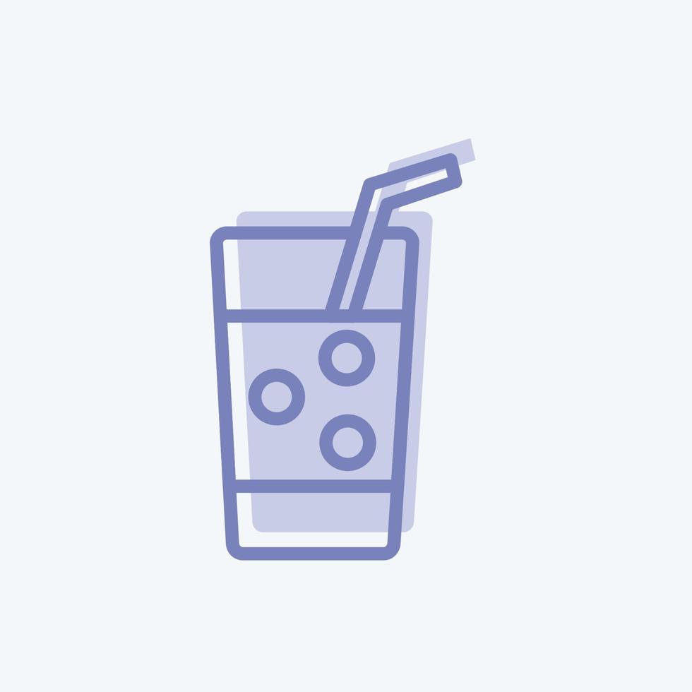 Icon Fizzy Water. suitable for Drink symbol. two tone style. simple design editable. design template vector. simple symbol illustration vector