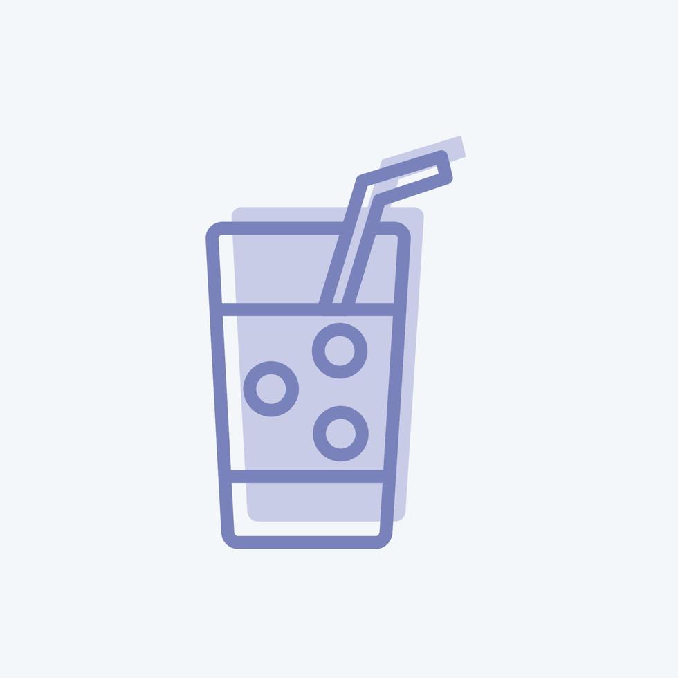 icono de agua con gas. adecuado para el símbolo de bebida. estilo de dos tonos. diseño simple editable. vector de plantilla de diseño. ilustración de símbolo simple